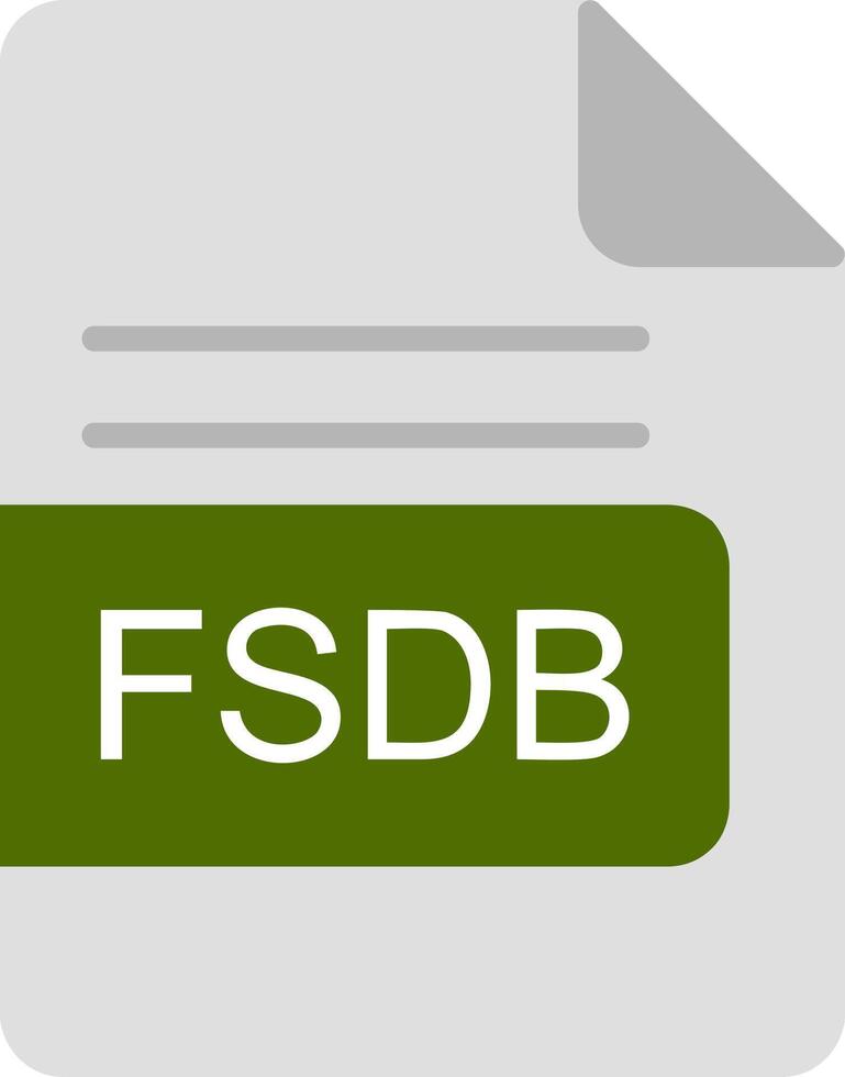 FSDB File Format Flat Icon vector