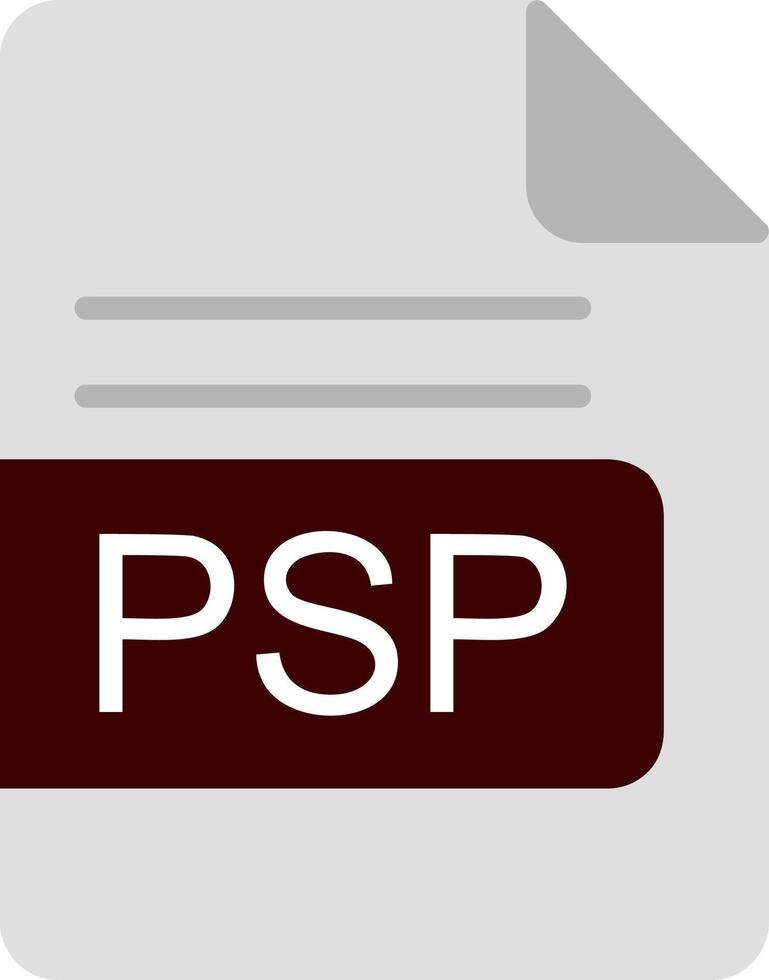 psp archivo formato plano icono vector