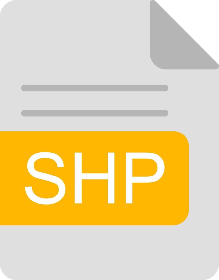 SHP File Format Flat Icon vector