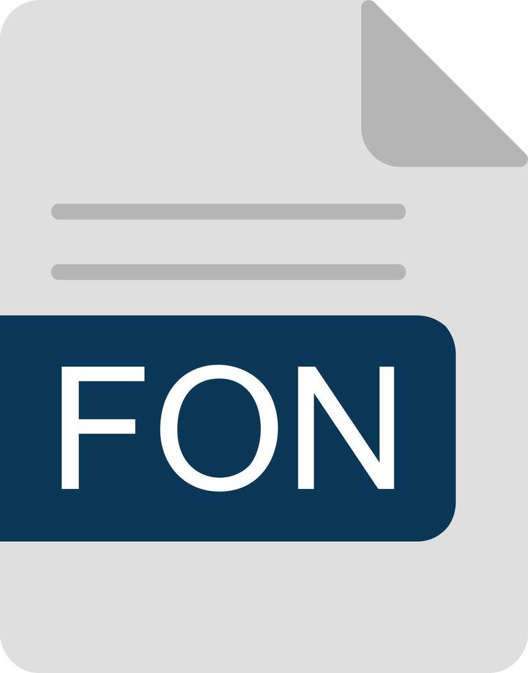 FON File Format Flat Icon vector