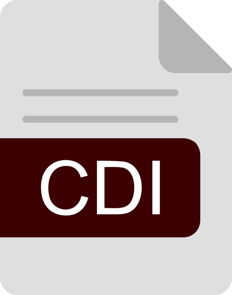 CDI File Format Flat Icon vector