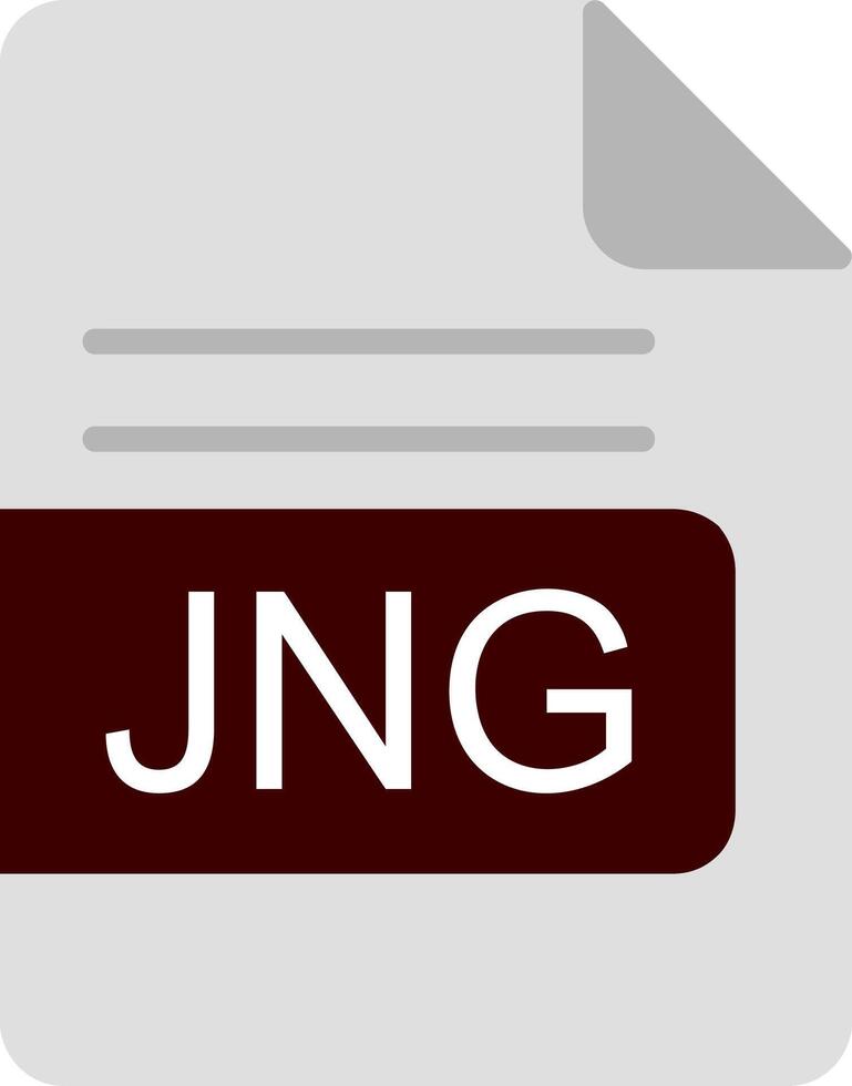 jng archivo formato plano icono vector