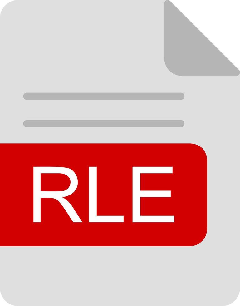 RLE File Format Flat Icon vector