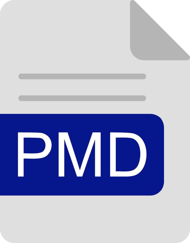PMD File Format Flat Icon vector