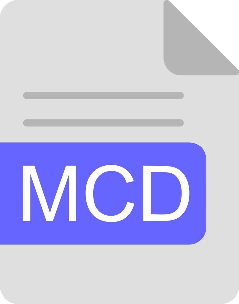 mcd archivo formato plano icono vector