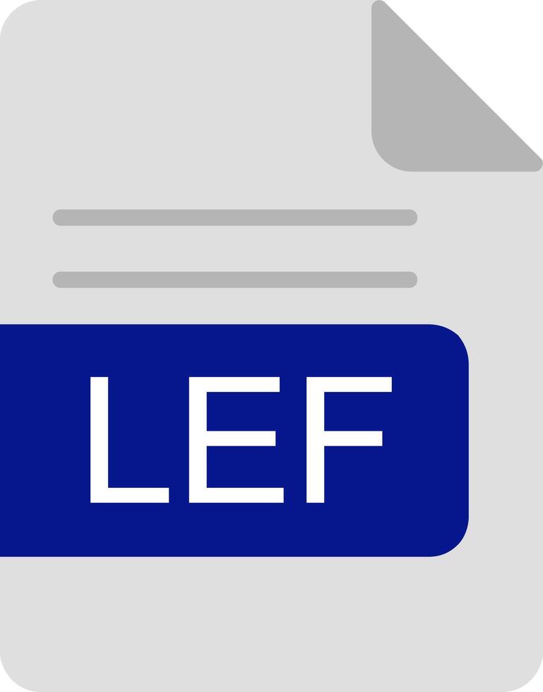 LEF File Format Flat Icon vector