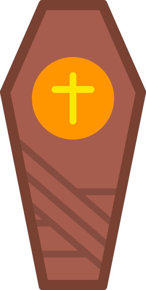 Coffin Flat Icon vector