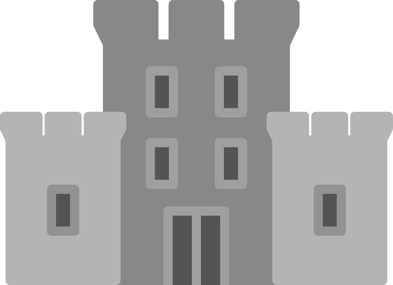 icono plano del castillo vector