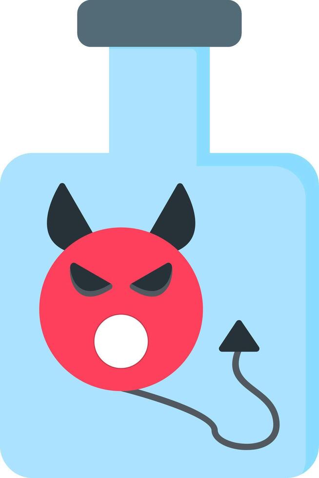 devil bottle Flat Icon vector