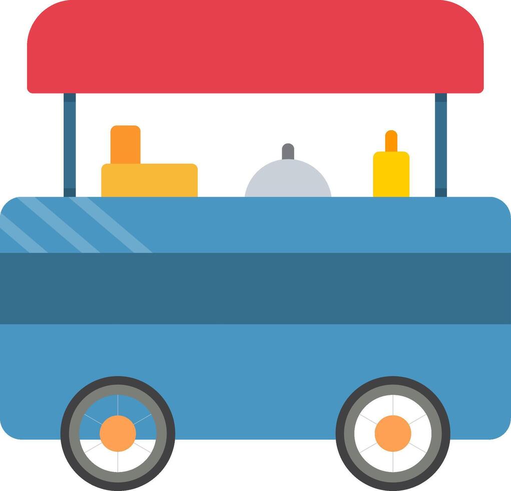 Food Cart Flat Icon vector