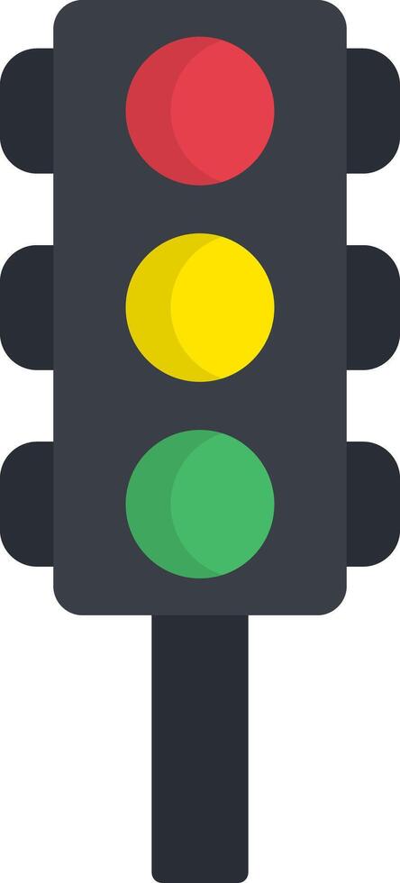 Traffic Lights Flat Icon vector