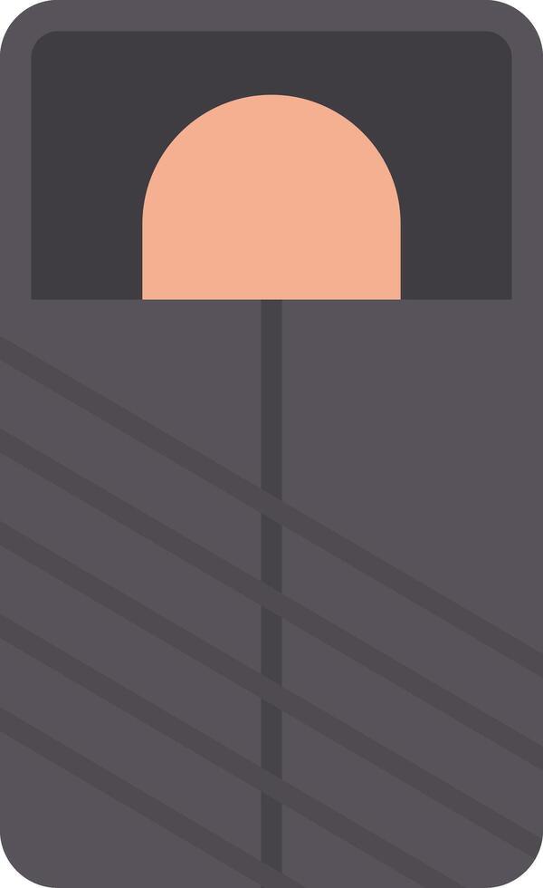 Sleeping Bag Flat Icon vector