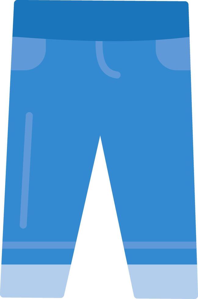 pantalones, plano, icono vector