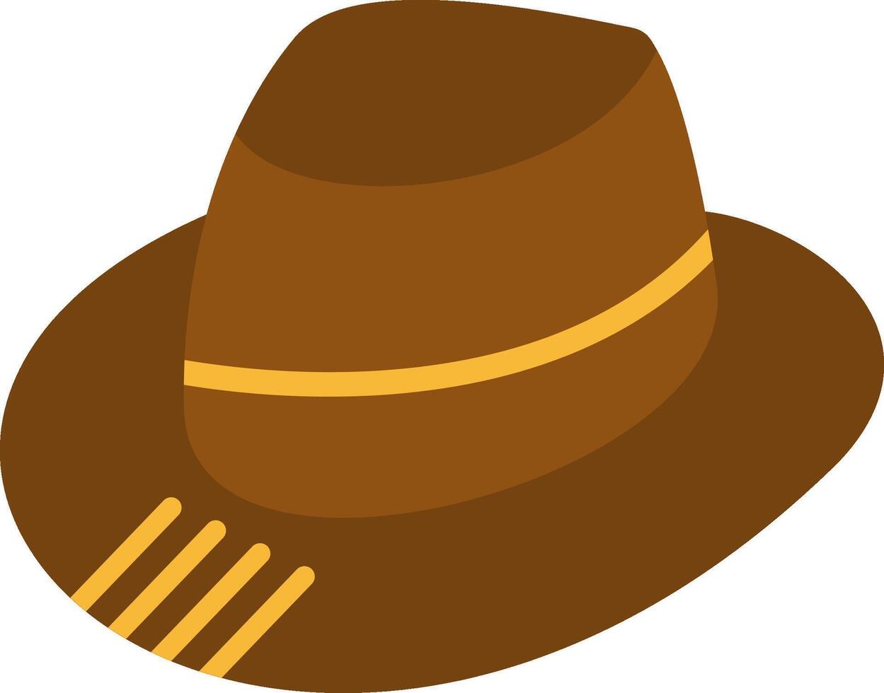 sombrero de fieltro icono plano vector