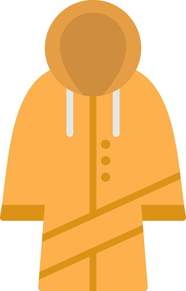 Raincoat Flat Icon vector