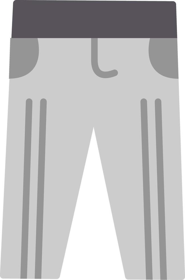 pantalones, plano, icono vector