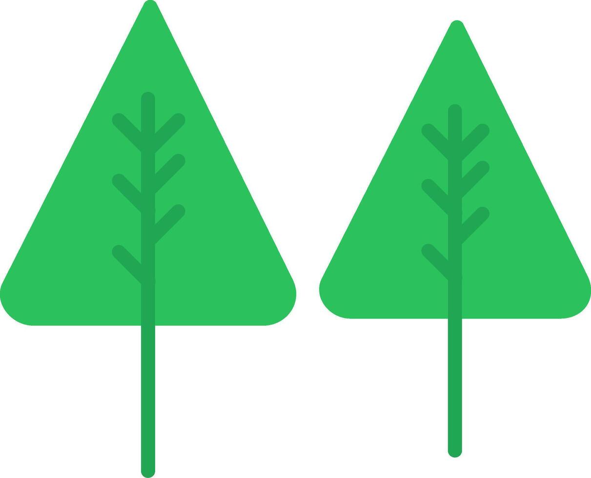 Pine Flat Icon vector