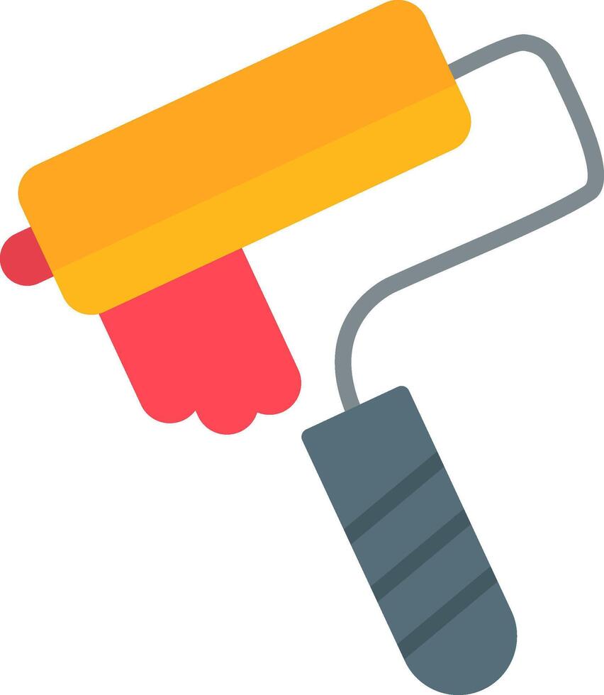 Paint Roller Flat Icon vector