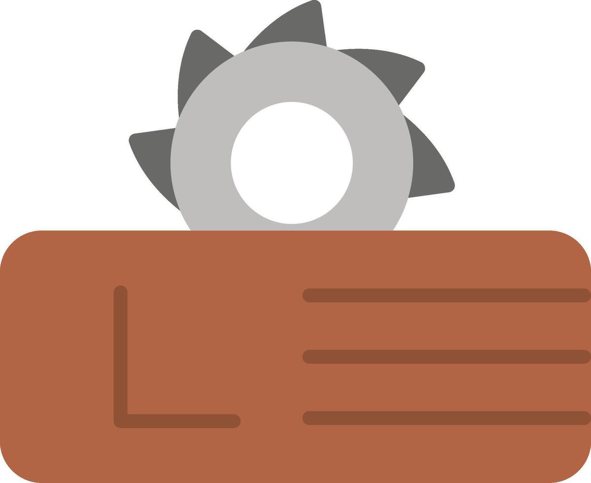 Table Saw Flat Icon vector