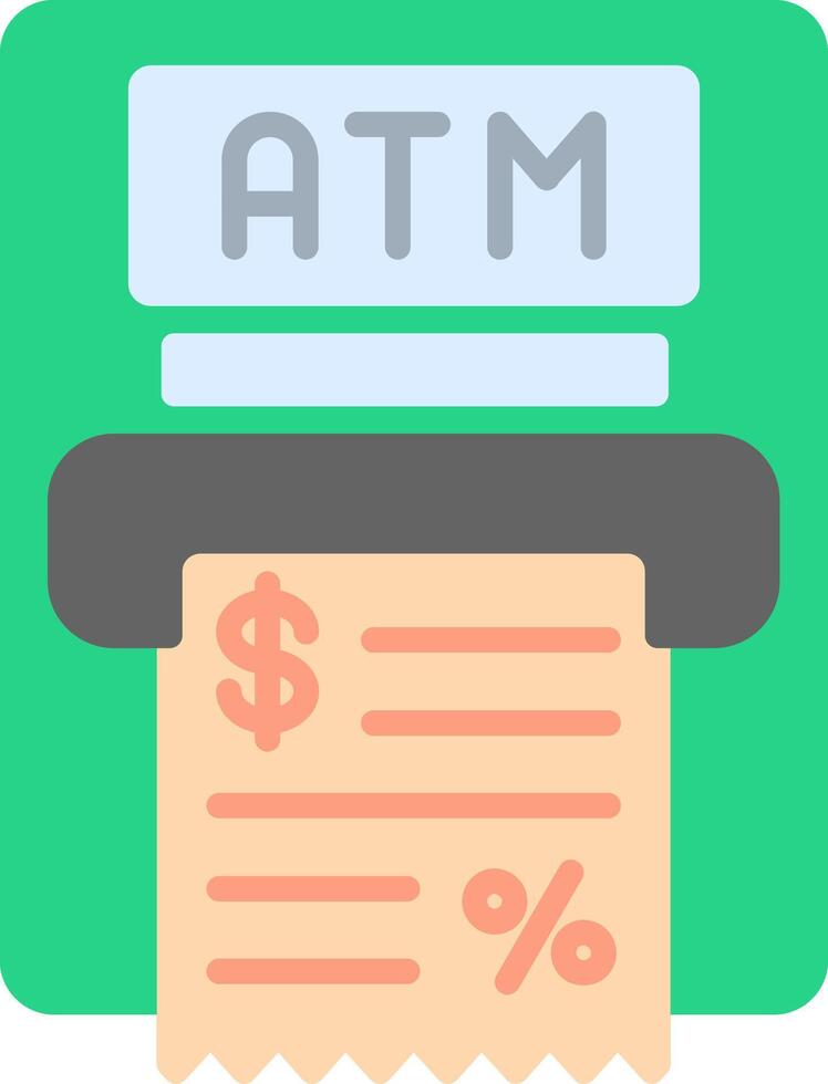 Atm Machine Flat Icon vector
