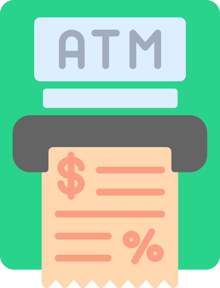 Atm Machine Flat Icon vector