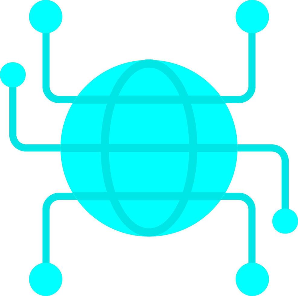 Globe Grid Flat Icon vector