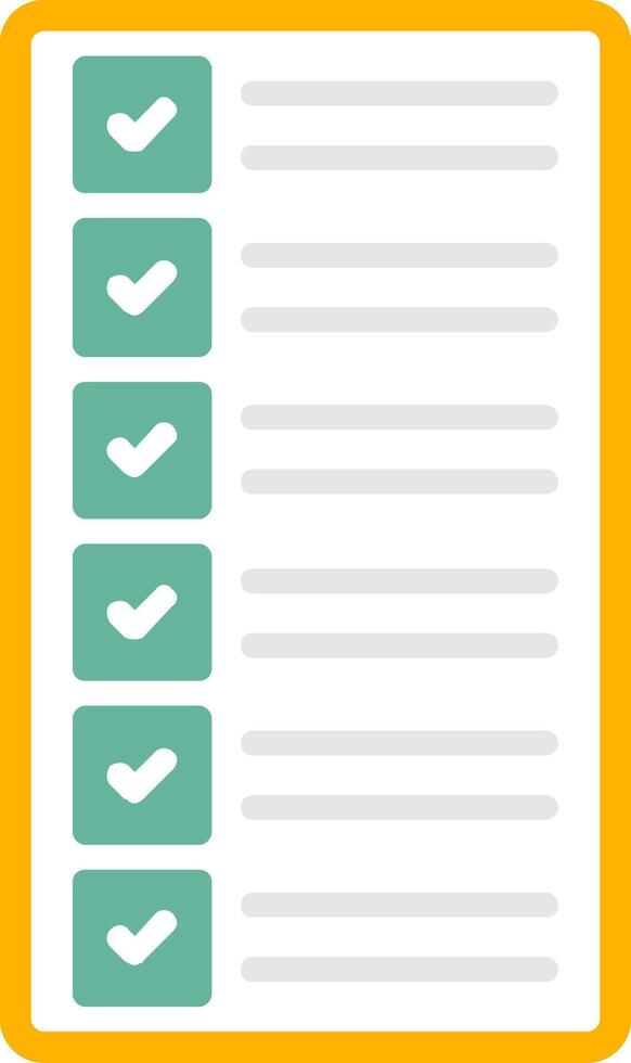 List Flat Icon vector