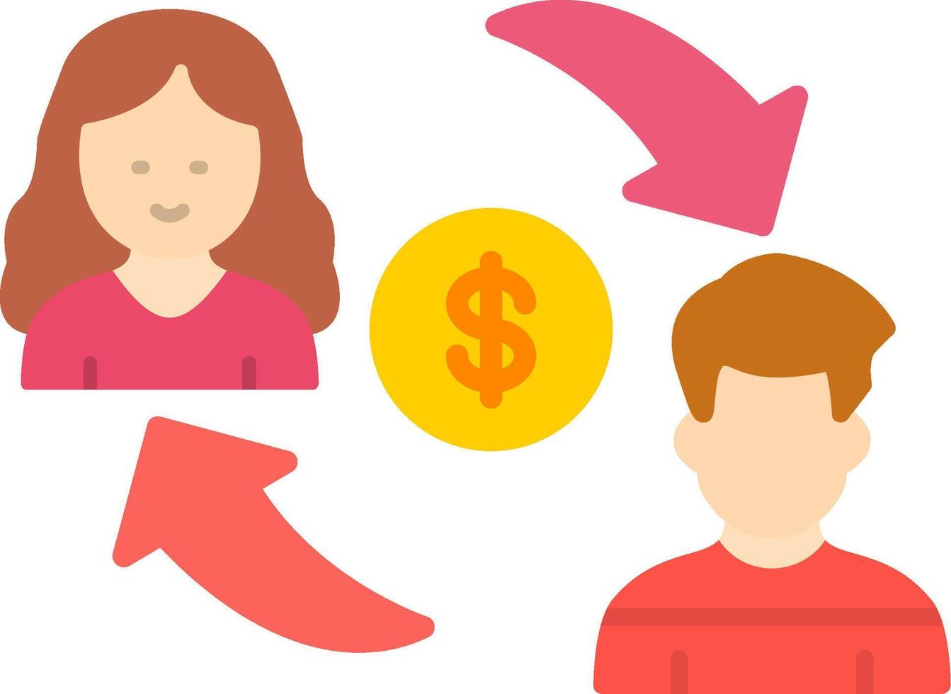 Joint Account Flat Icon vector