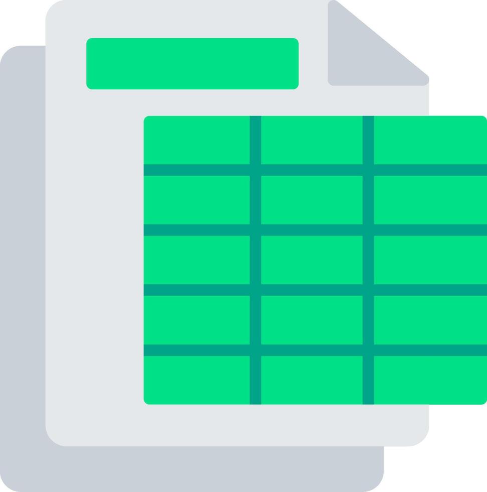 Spreadsheet Flat Icon vector