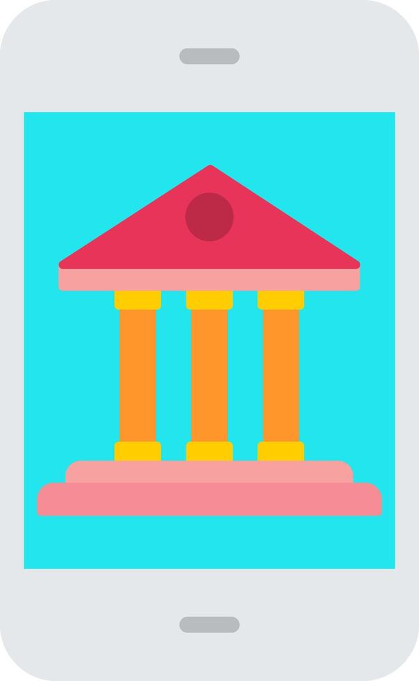 Mobile Banking Flat Icon vector