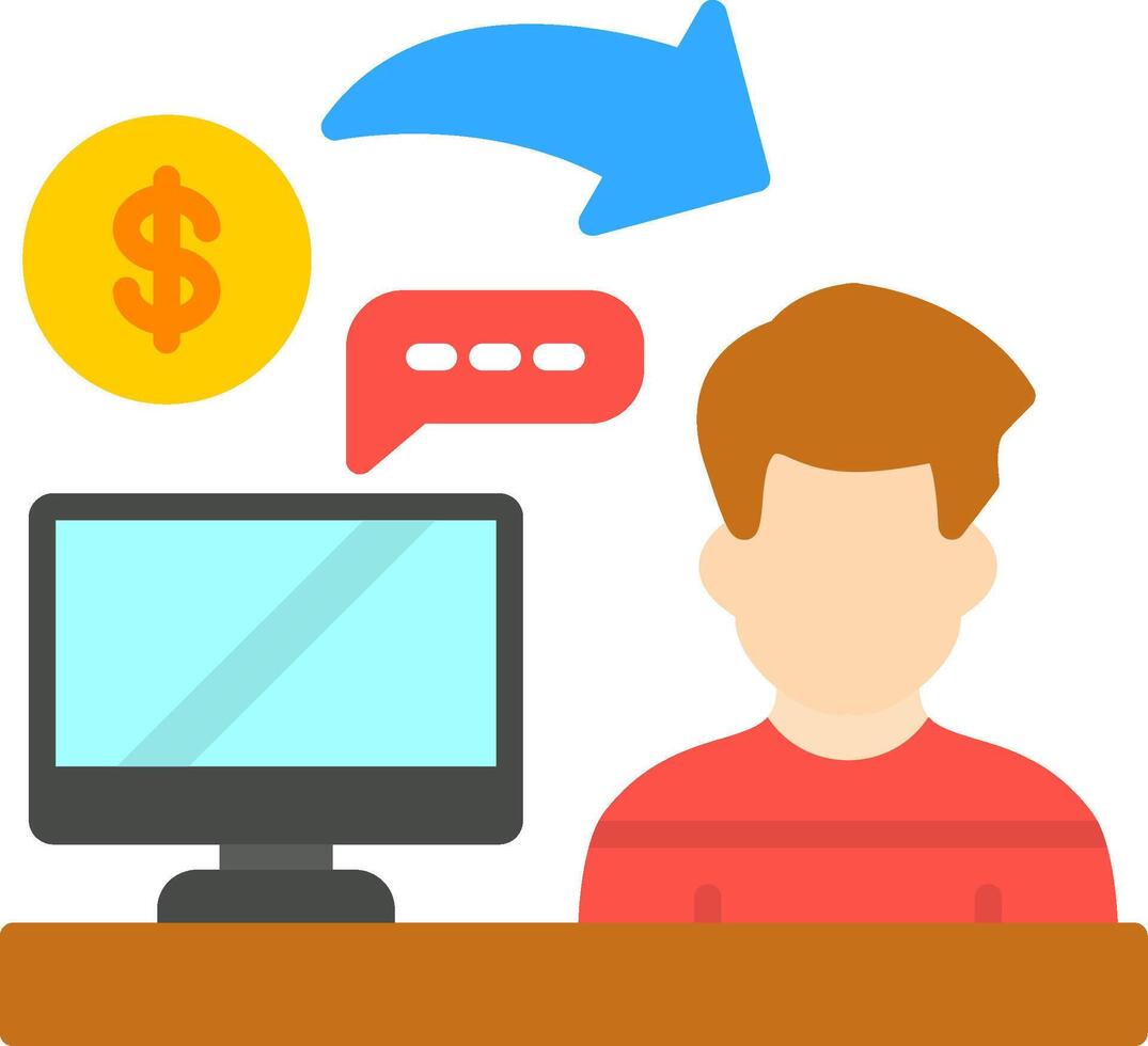Accountant Flat Icon vector