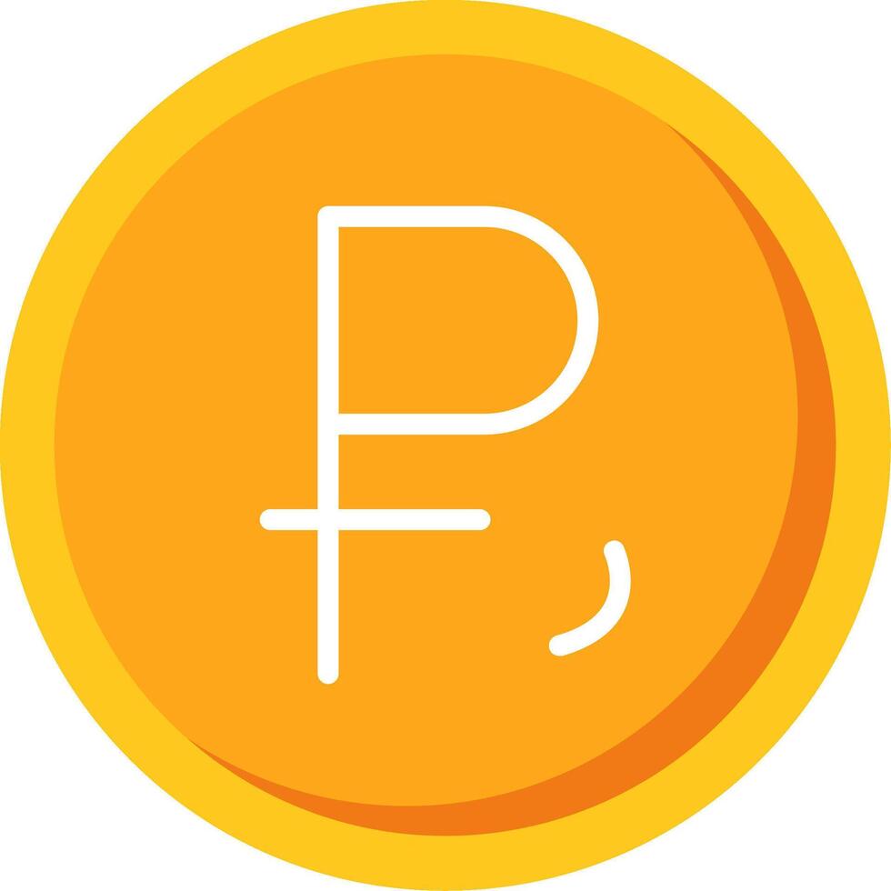 Ruble Flat Icon vector
