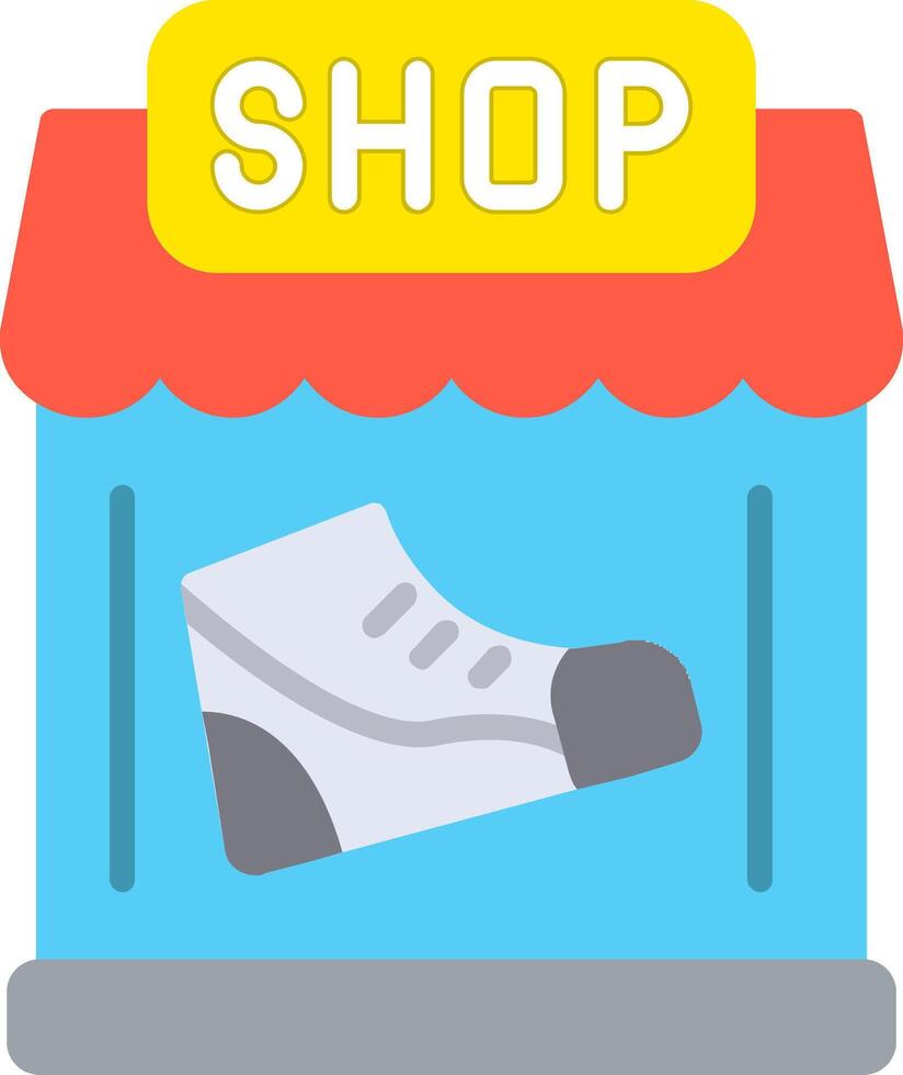 Shoe Shop Flat Icon vector