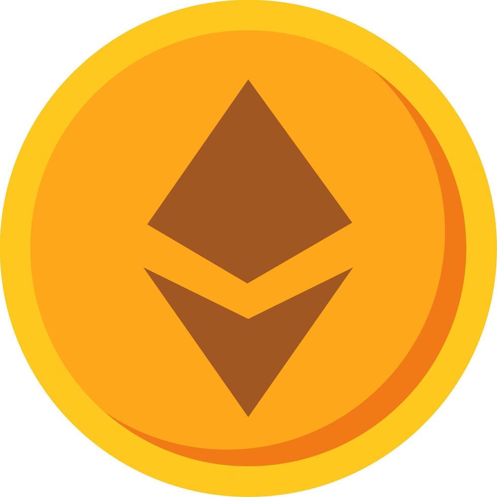 Ethereum Flat Icon vector