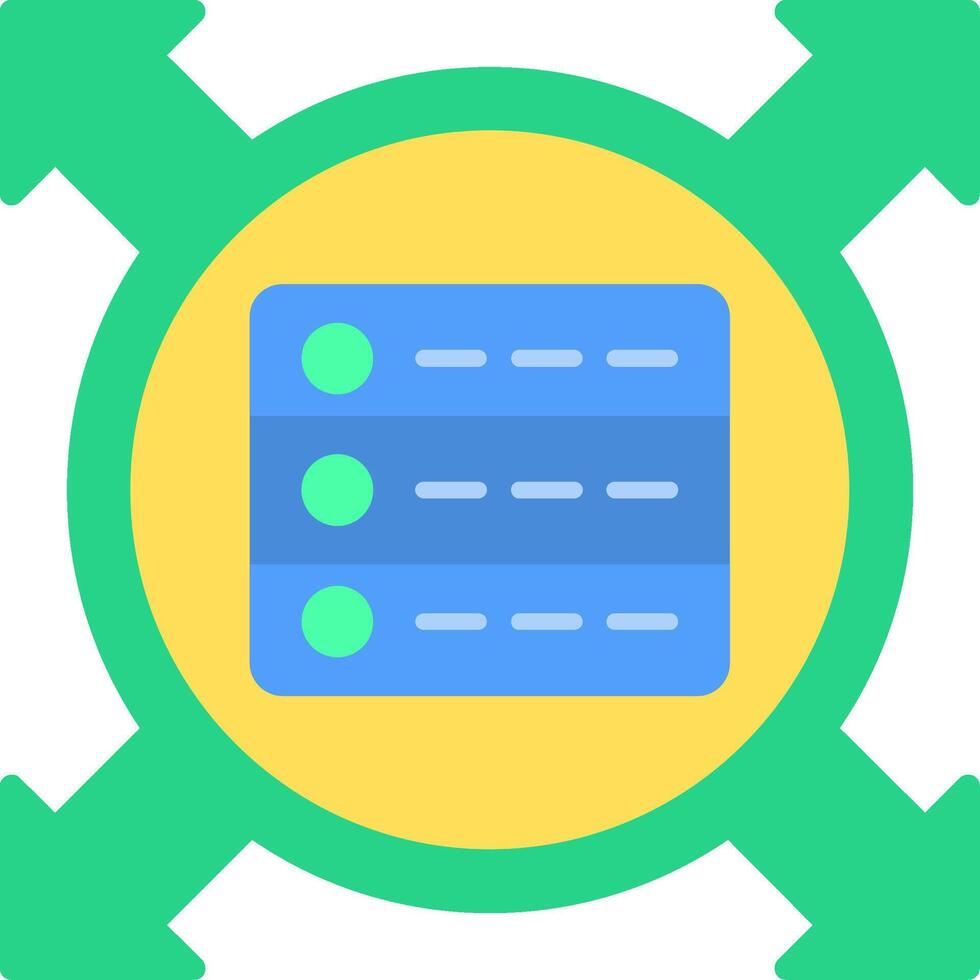 Data Driven Flat Icon vector