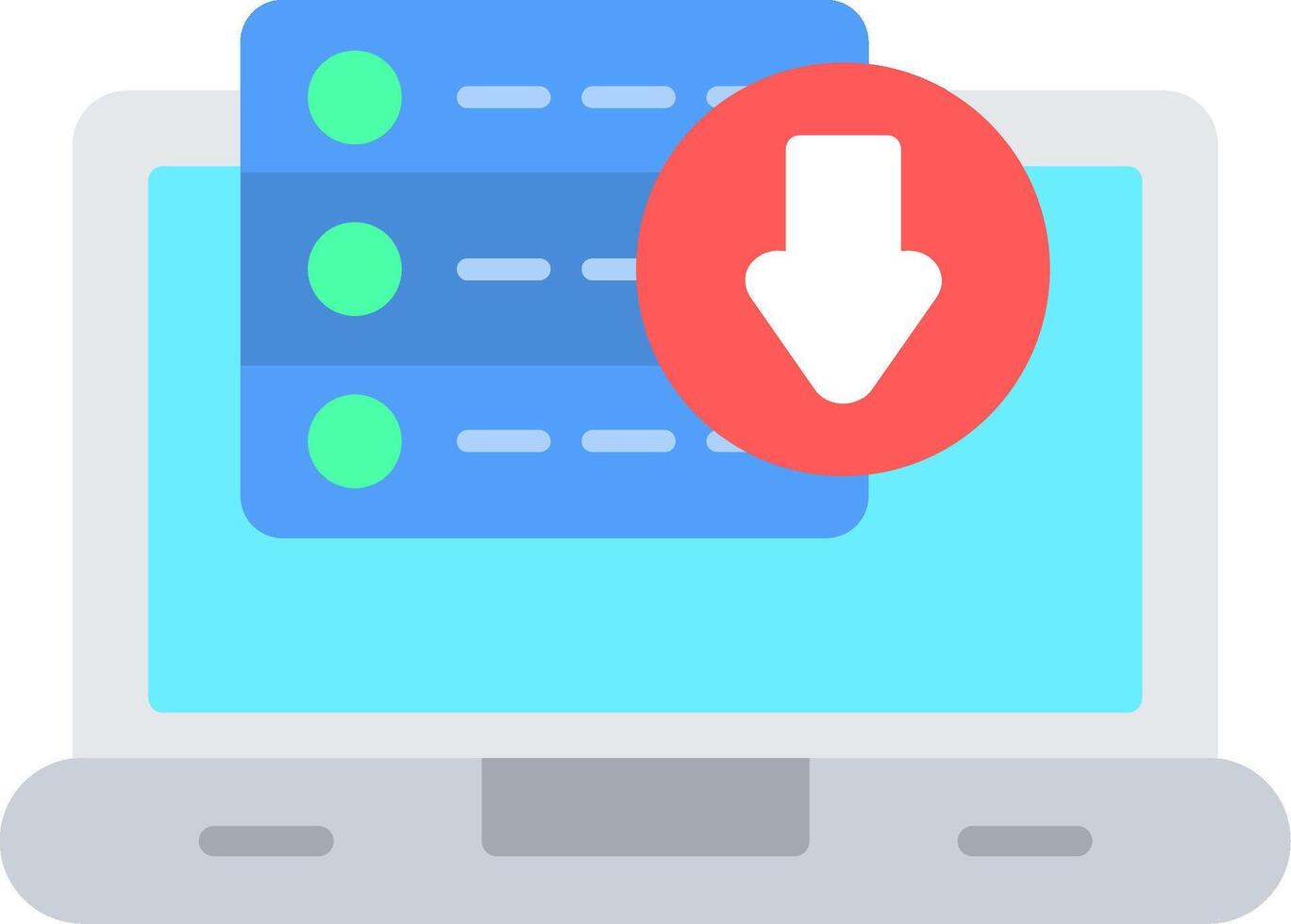 Downloading data flat icon 43304773 vector art at vecteezy