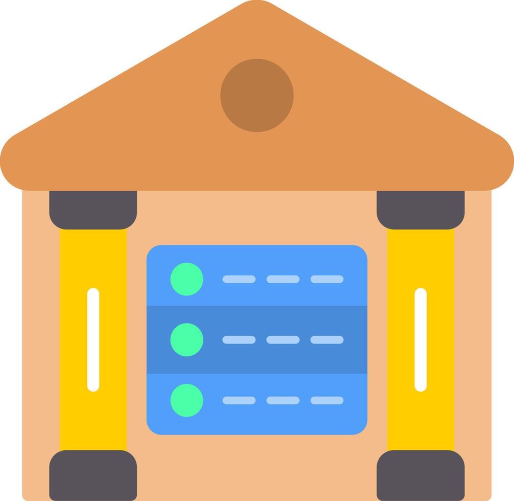 Data Warehouse Flat Icon vector