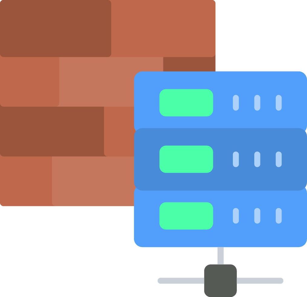 Firewall Flat Icon vector