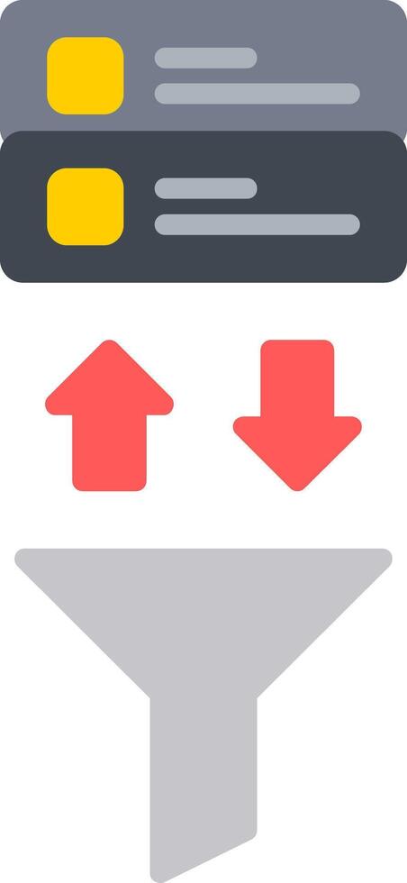 Filtering Flat Icon vector