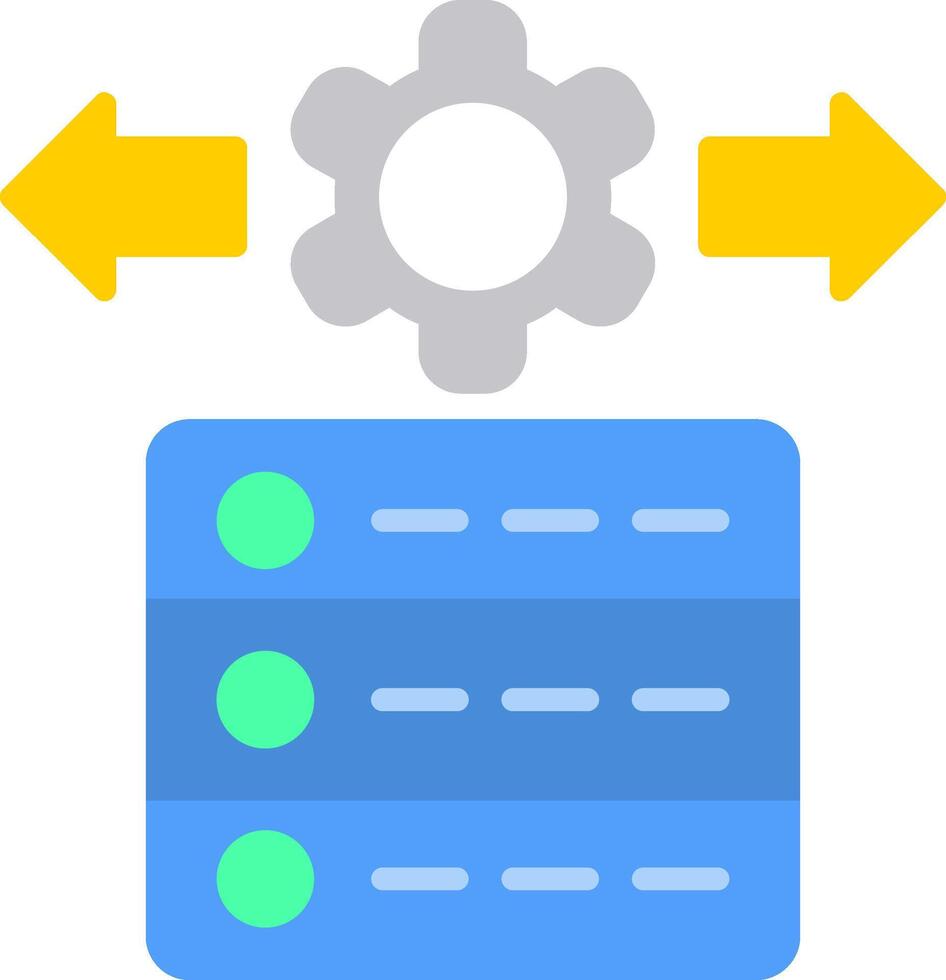 Data Management Flat Icon vector