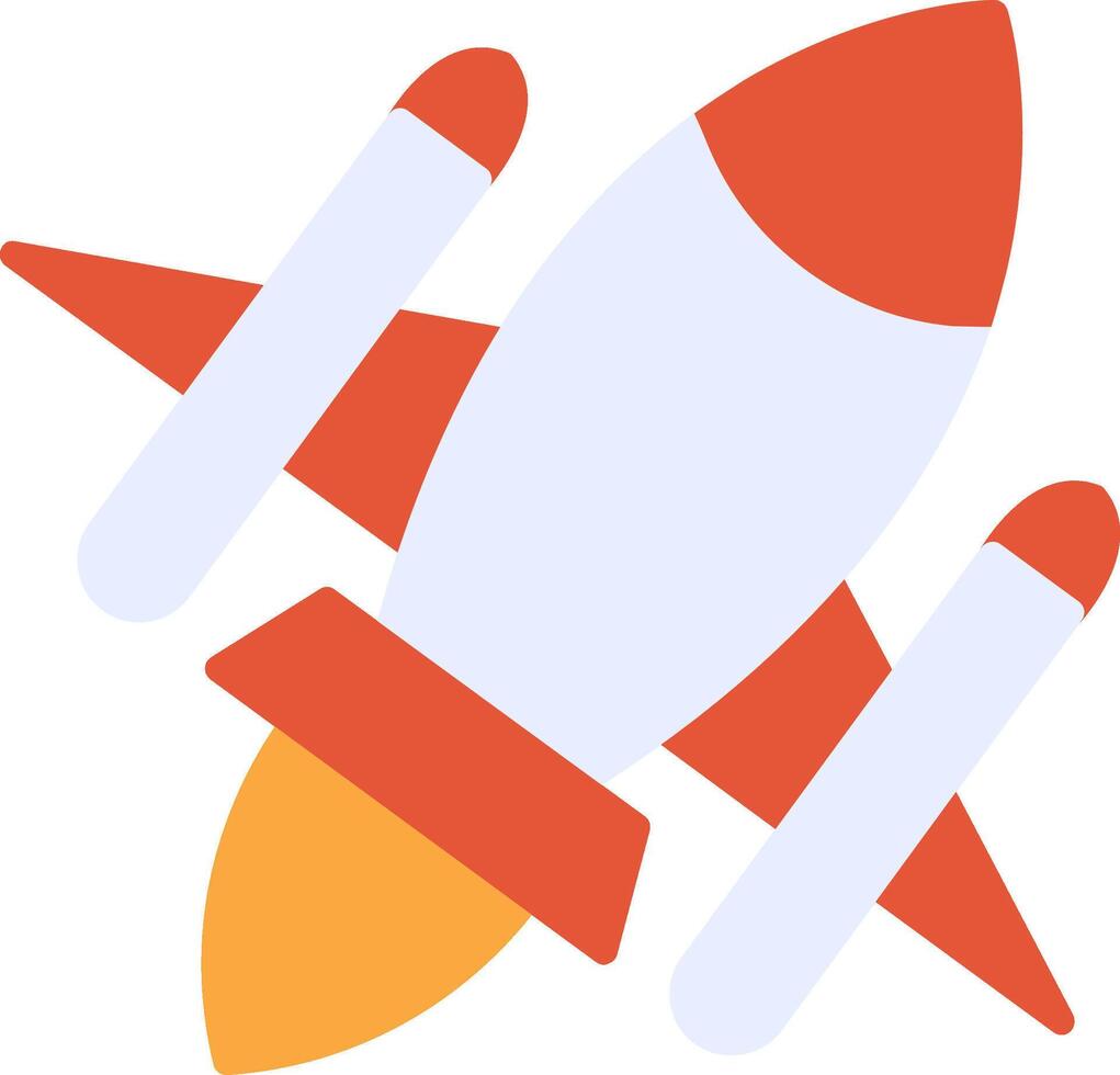 Rocket Ship Flat Icon vector