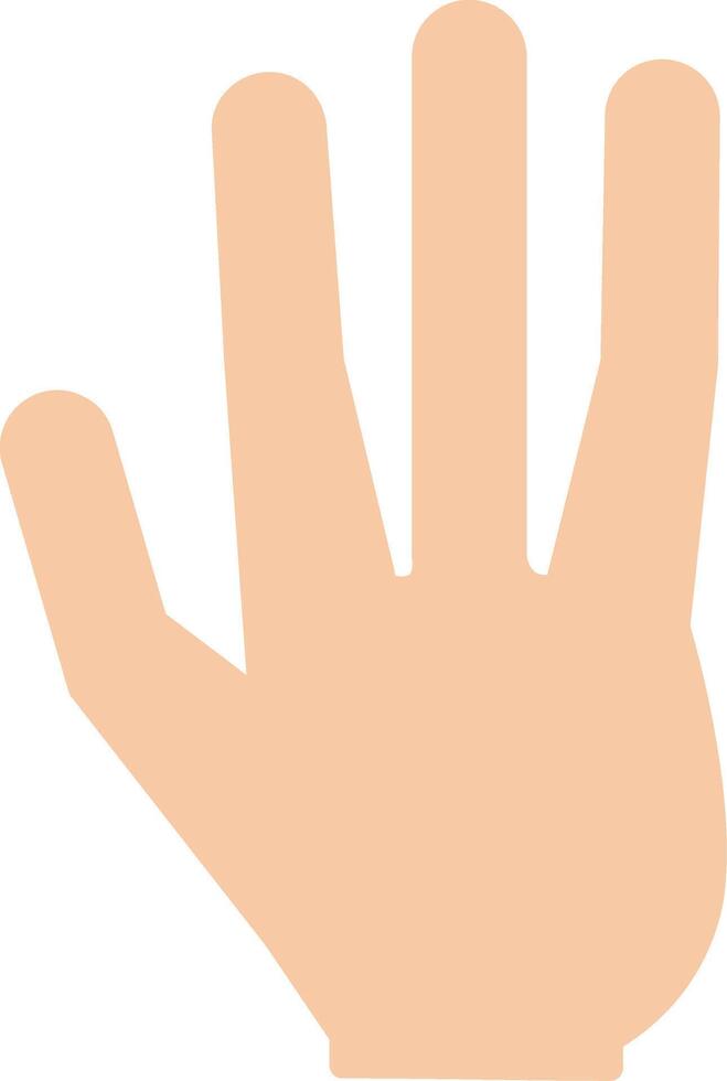 Alien Hand Flat Icon vector