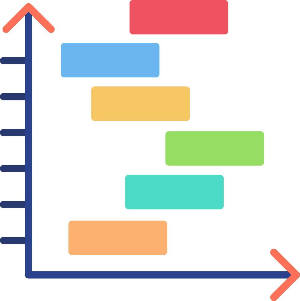 Gnatt Chart Flat Icon vector