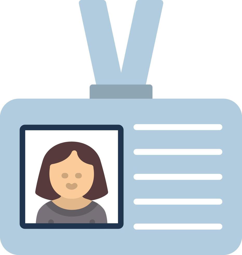 Id Card Flat Icon vector