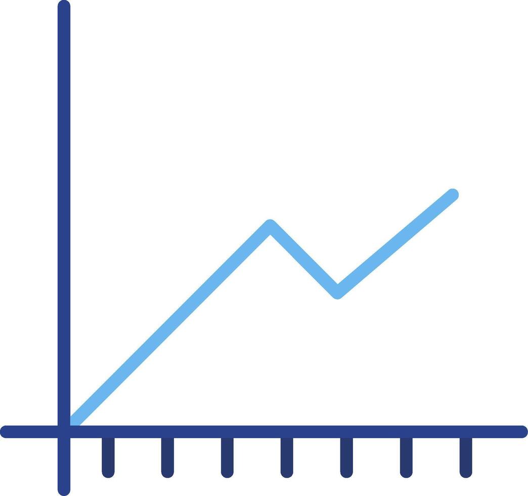 Line Chart Flat Icon vector
