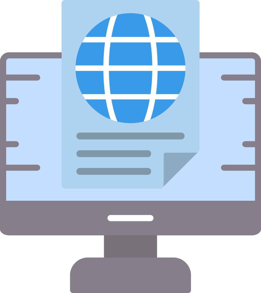 News Report Flat Icon vector