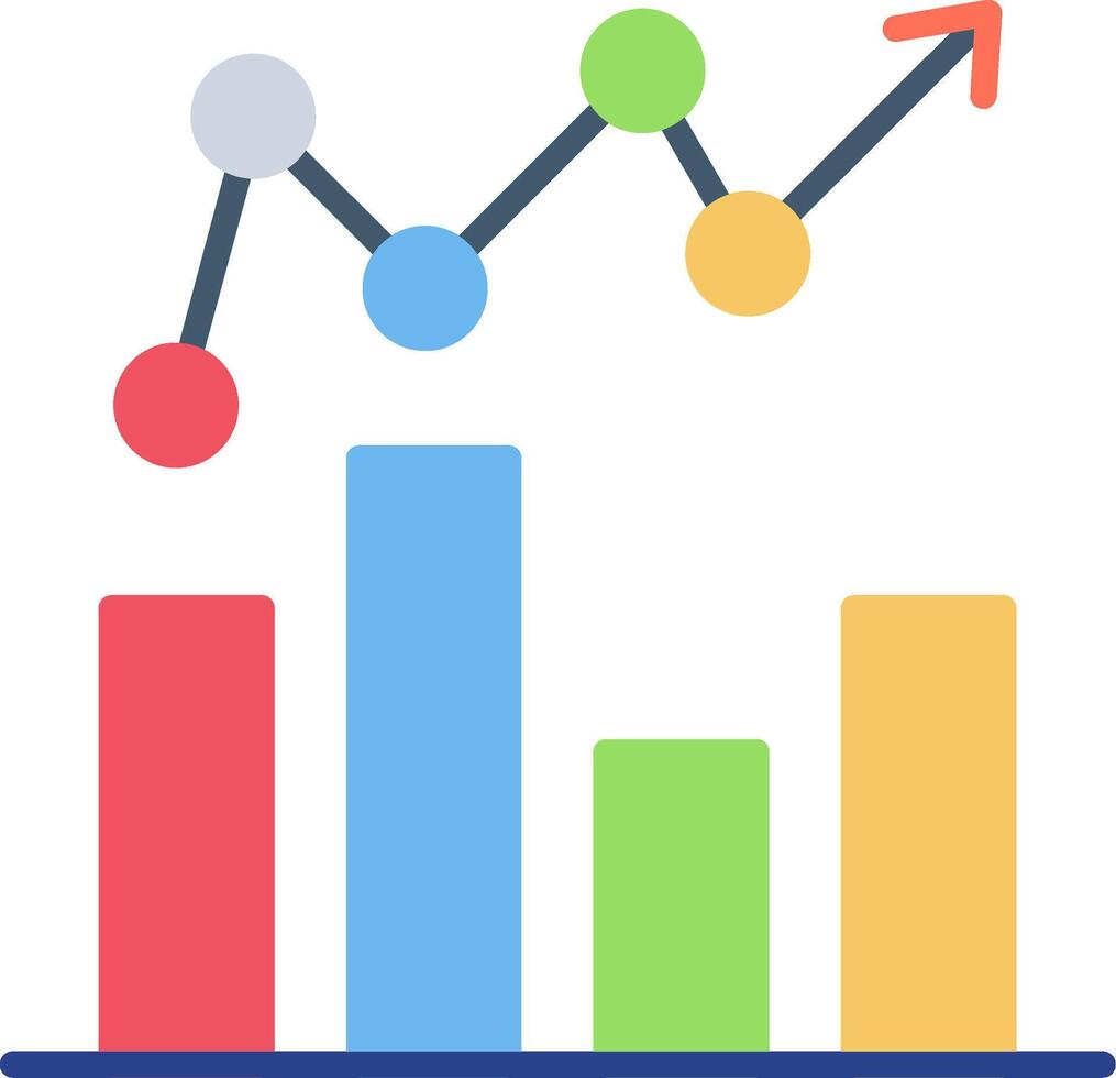 Bar Graph Flat Icon vector