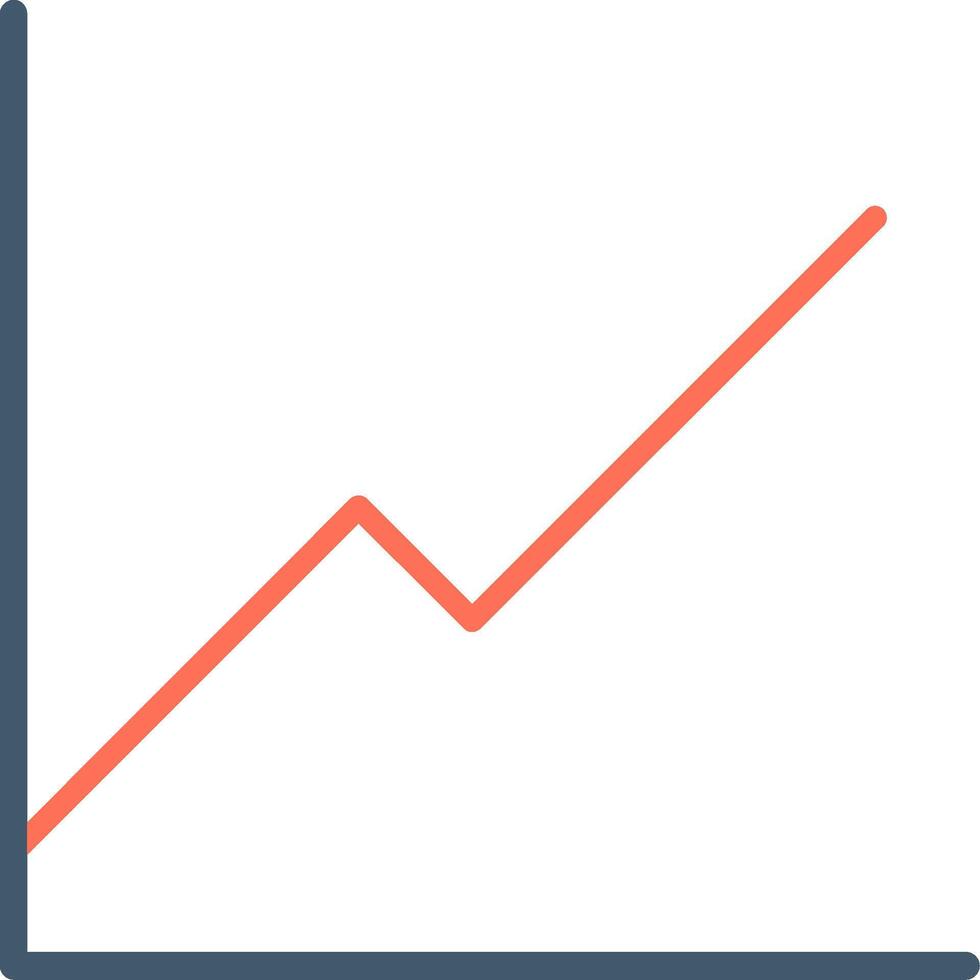 Line Chart Flat Icon vector