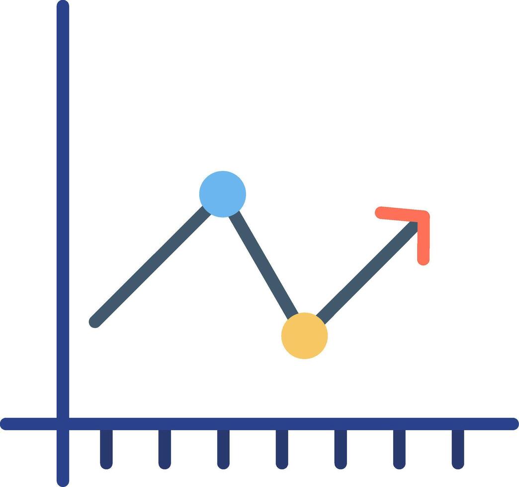 Arrow Chart Flat Icon vector