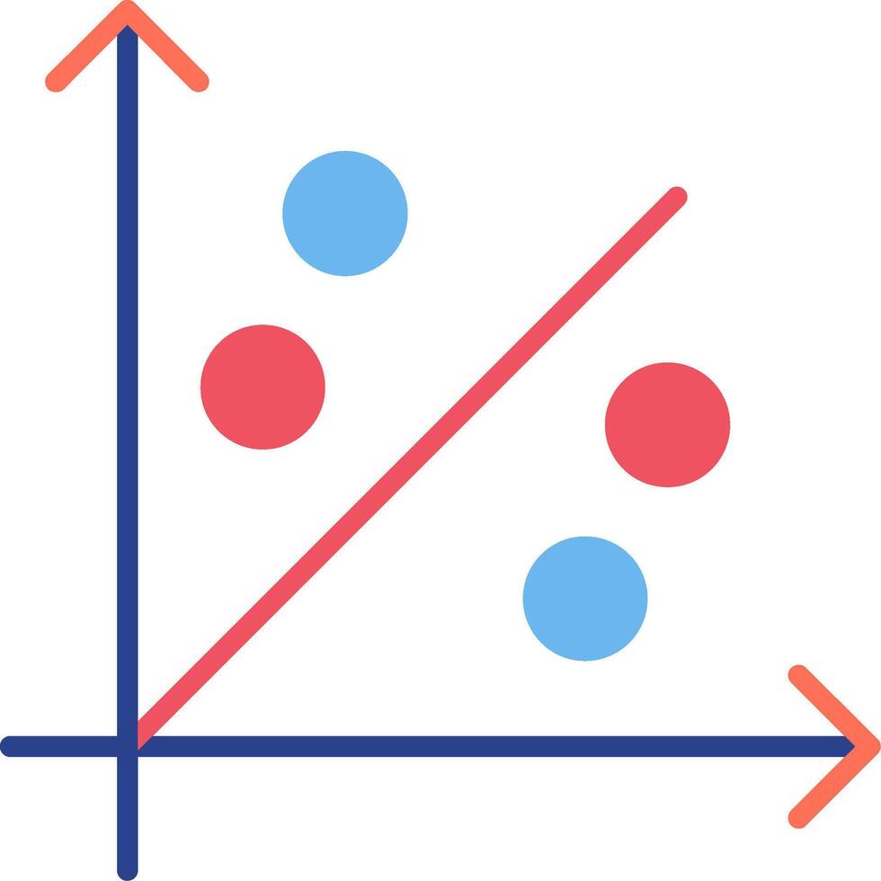 Scatter Graph Flat Icon vector